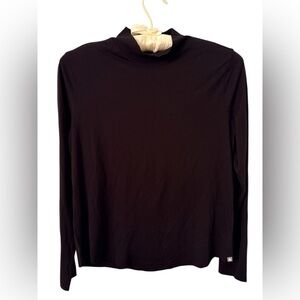FIGS Black Super Soft Turtleneck Top Pima Cotton Modal Size M